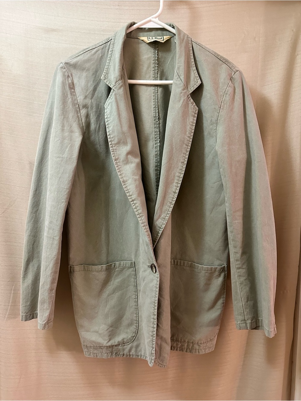 Vintage 80s 90s L.L.Bean Cotton Blazer Jacket Minimalist Preppy Women’s Size 4